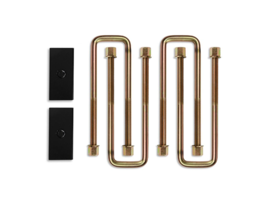 1 Inch Block and 16 Inch U-bolt Kit (steel/straight) for 2011-2024 GM 2500HD and 3500HD 2WD/4WD trucks