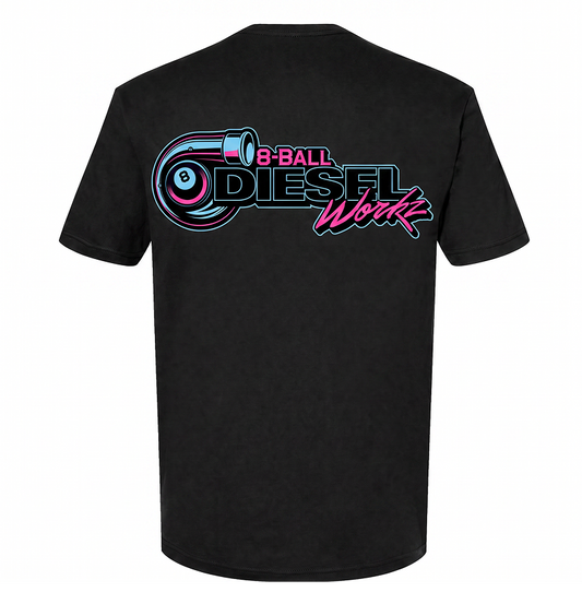 8-BALL DIESEL WORKZ Neon Black T-shirt