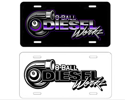 8Ball Diesel Workz vanity plate