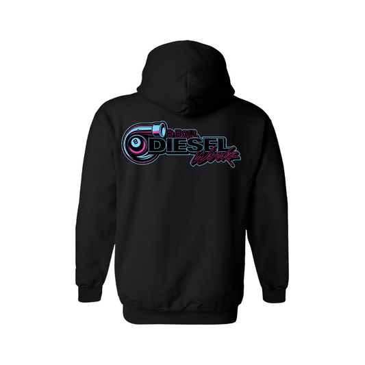 8-BALL DIESEL WORKZ Black Neon Hoodie